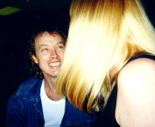 Angus and author -Razors Edge Tour 1990